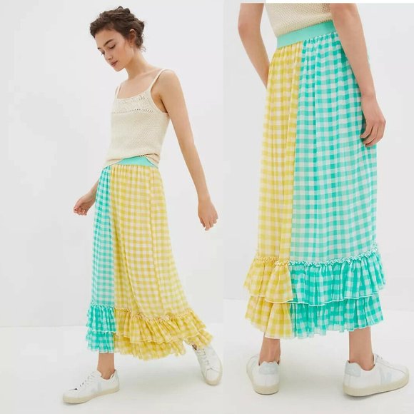 Anthropologie Dresses & Skirts - Anthropologie Eva Franco Lynsey Gingham Maxi Skirt size S new nwt